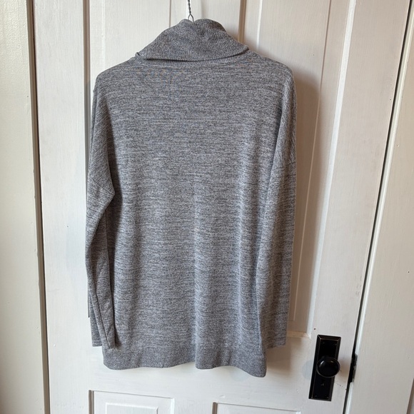 Gray Cowl Neck Women's Sweater - Picture 4 of 7